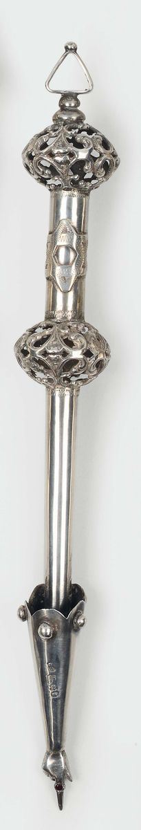 A molten, embossed and fretworked silver punter (Yad), Moscow 1867