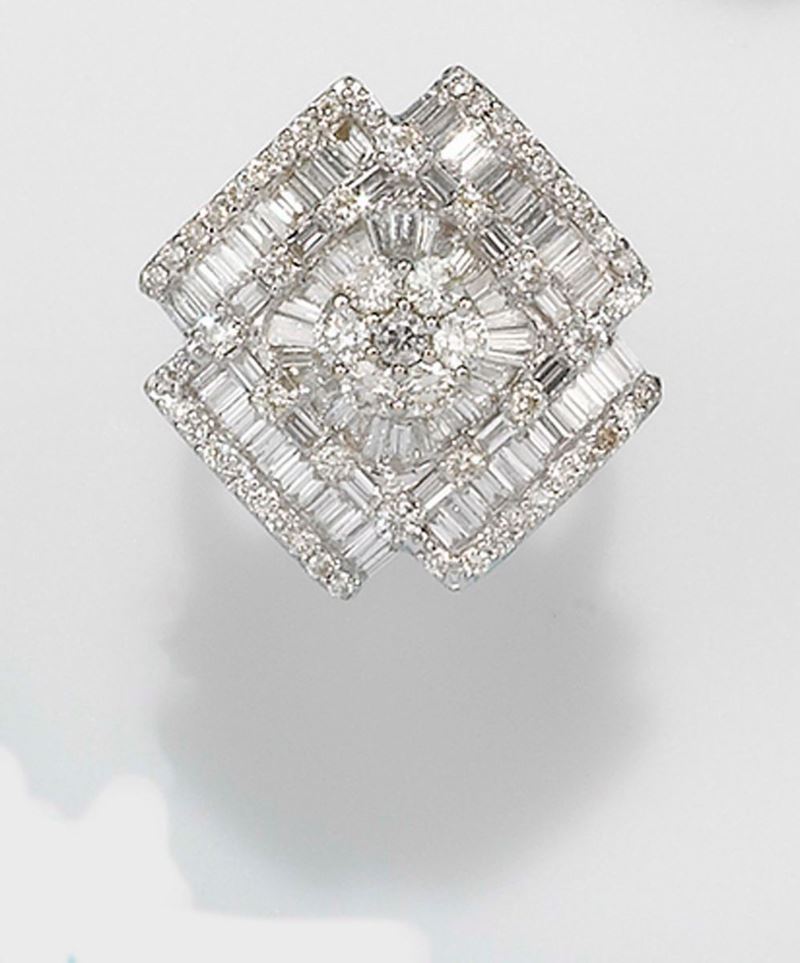Anello con diamanti  - Asta Fine Jewels - II - Cambi Casa d'Aste