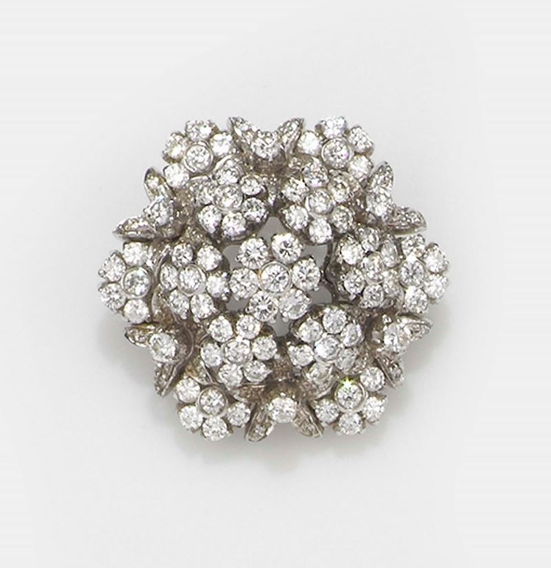 Lunati. Spilla con diamanti  - Asta Fine Jewels - II - Cambi Casa d'Aste