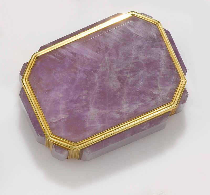 Scatolina in ametista e oro  - Asta Fine Jewels - II - Cambi Casa d'Aste