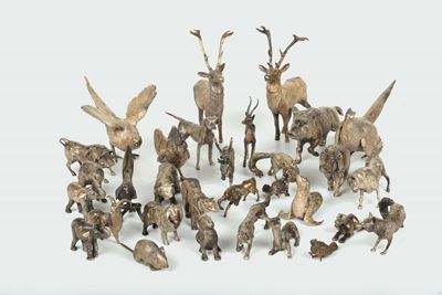 Lotto di Animali in Argento, Varie Manifatture del XX Secolo