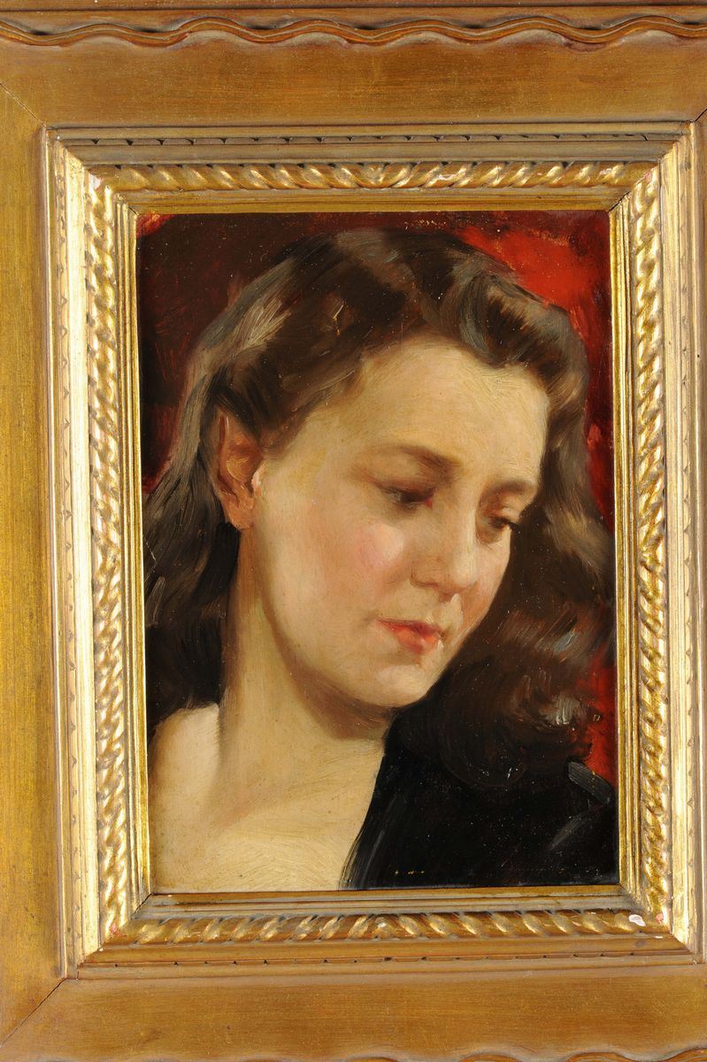 Anonimo del XX secolo Ritratto di donna di casa Rizzi  - Asta Arredi dalle dimore degli eredi Ercole Marelli e altre provenienze - Cambi Casa d'Aste