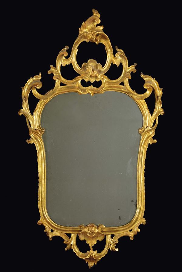 A series of four Louis XV carved and gilt mirrors, Lombardy, mid-18th century