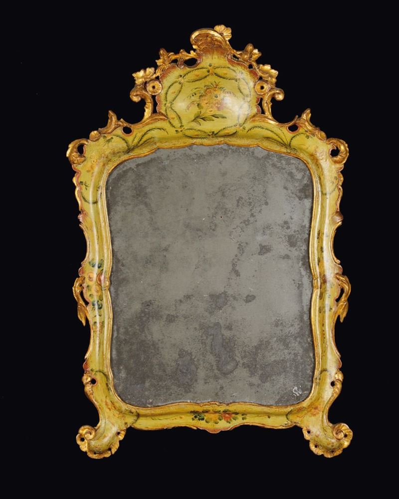 Specchiera da tavolo Luigi XV sagomata, Venezia, seconda metà XVIII secolo  - Asta Mario Panzano Antiquario - Cambi Casa d'Aste