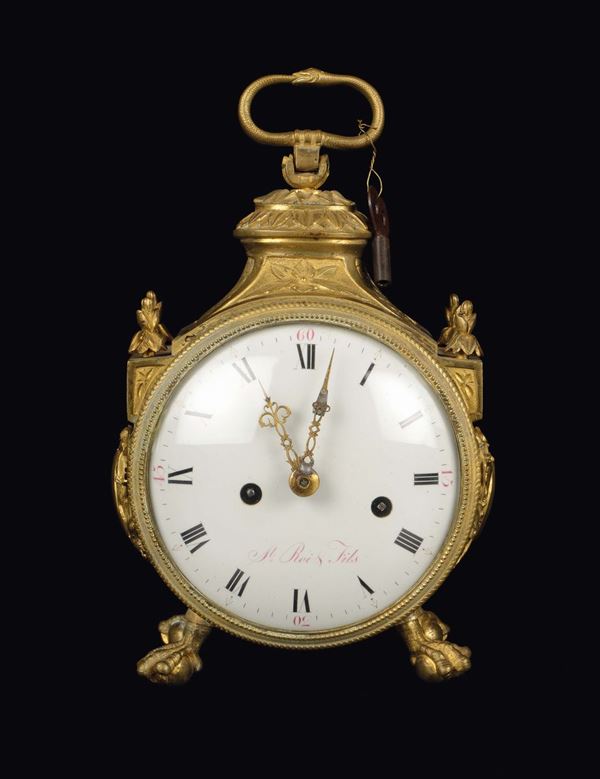 A Samuel Roi & fils clock, signed on the face, Switzerland, late 18th century