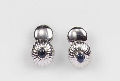 Bottoni da Polso con Zaffiro Taglio Cabochon