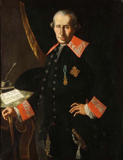 Scuola Napoletana della Fine del XVIII Secoloritratto del Cavalier Giuseppe Tauares Maresciallo d...