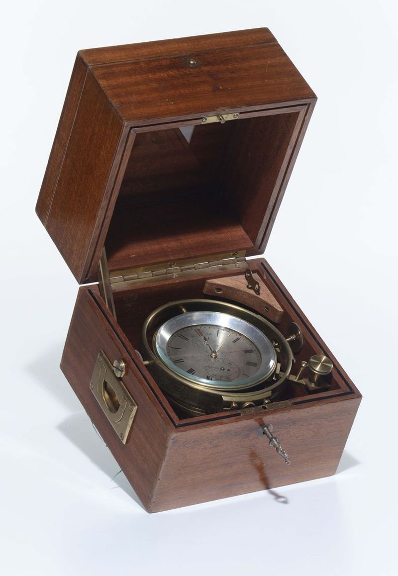 Orologio da marina, W. Brocking Hamburg  - Asta Arredi dalle dimore degli eredi Ercole Marelli e altre provenienze - Cambi Casa d'Aste