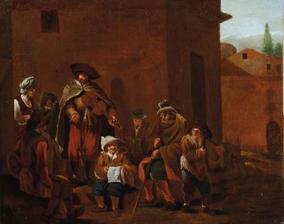 Pieter Jacobsz Van Laer Detto il Bamboccio (christened 1599 - Haarlem 1642 Circa), Seguace Discen...