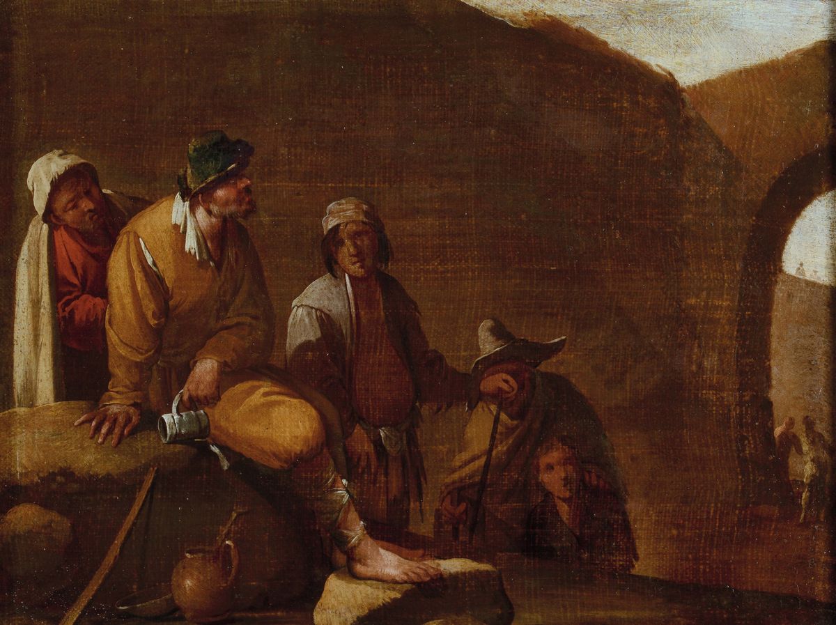 Pieter Jacobsz Van Laer Detto il Bamboccio (christened 1599 - Haarlem 1642 Circa), Seguace Discen...