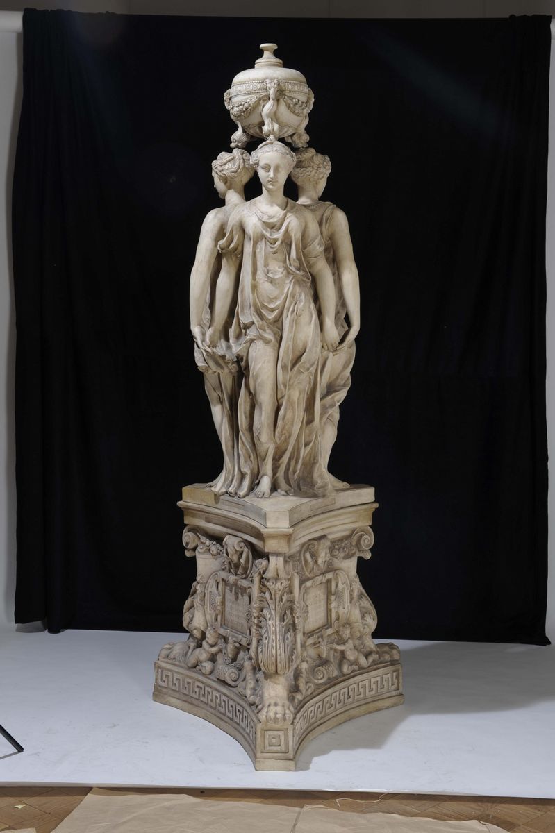 Calco in Gesso Raffigurante il Monumento del Cuore di Enrico II, Arte Italiana o Francese, Second...
