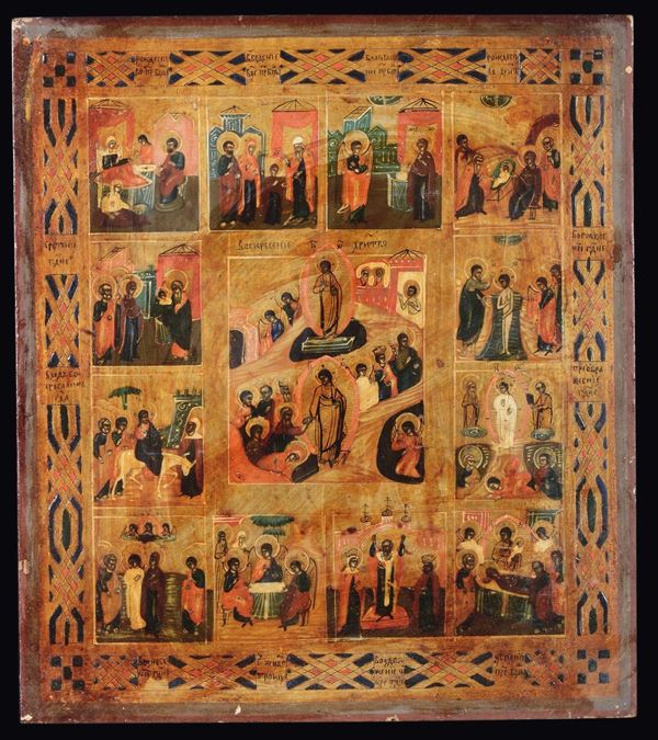 Icona raffiguranti Santi, Russia XIX secolo