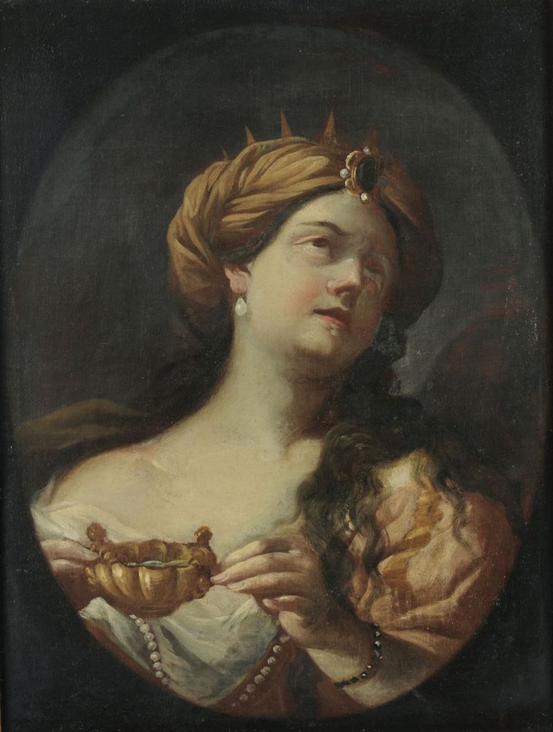 Scuola Emiliana del XVIII secolo Donna con turbante  - Asta Dipinti Antichi - Cambi Casa d'Aste
