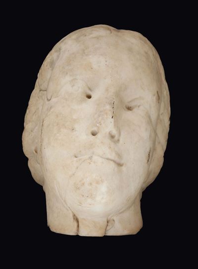 Testa Femminile in Marmo, Scultore del XVIII (?) Secolo