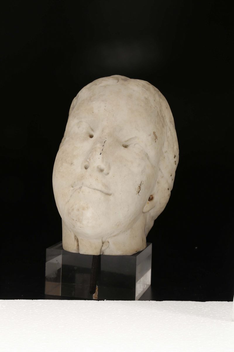 Testa Femminile in Marmo, Scultore del XVIII (?) Secolo