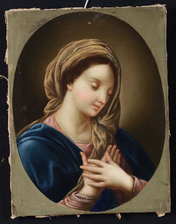 Anonimo del XIX secolo Madonna entro ovale