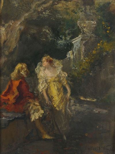 Pompeo Mariani (monza 1857 - Bordighera 1927)i Capricci di Van Dyck