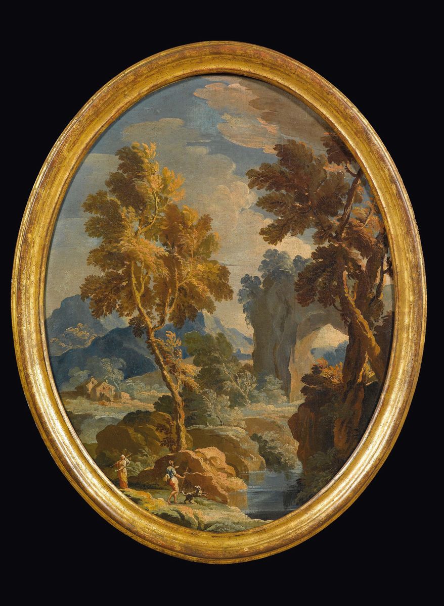 Antonio Diziani (venezia 1737 - 1797)paesaggio con Figure Paesaggio con Figure
