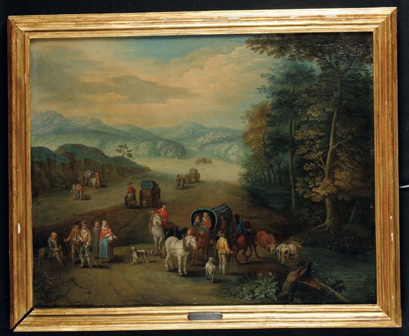 Theobald Michau (1676-1765) Carovana  - Asta Arredi dalle dimore degli eredi Ercole Marelli e altre provenienze - Cambi Casa d'Aste
