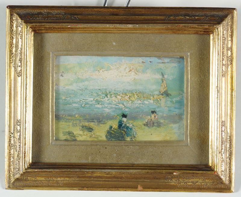 Giuseppe Cavalleri (1893-1951), attribuito a Donne sul mare  - Auction Furnishings from the mansions of the Ercole Marelli heirs and other property - Cambi Casa d'Aste