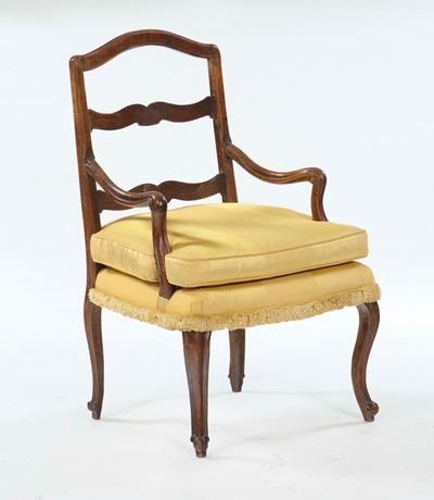 Poltrona in Legno di Noce, XVIII-XIX Secolo