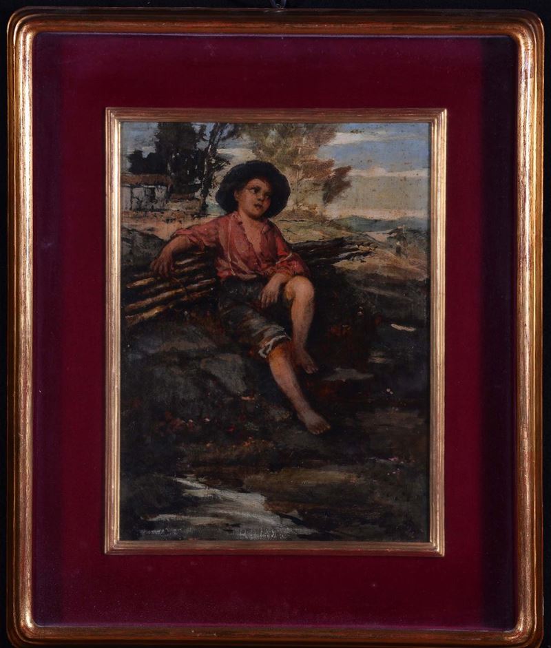 Anonimo del XX secolo Contadinello  - Auction Paintings online auction - Cambi Casa d'Aste