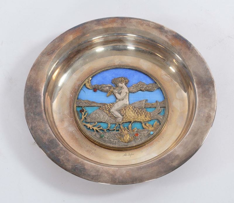 Piatto in argento  - Asta Arredi dalle dimore degli eredi Ercole Marelli e altre provenienze - Cambi Casa d'Aste