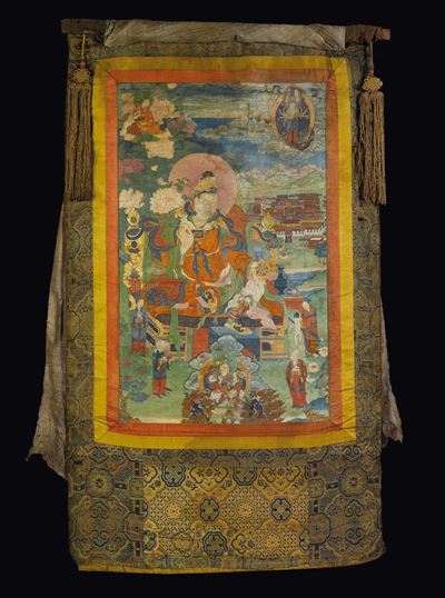 Scroll in Seta Raffigurante Divinità, Tibet, XVIII Secolo
