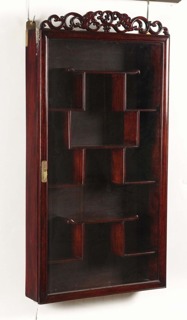 A lacquered wooden showcase, China, 20th century