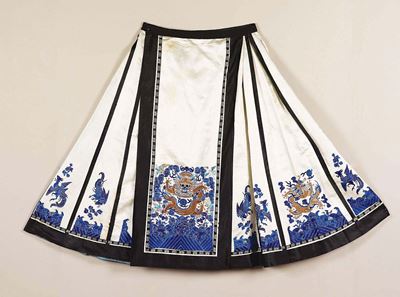 Veste di Dignitario in Seta Ricamata con Draghi e Fenici, Cina, Dinastia Qing, XIX Secolo