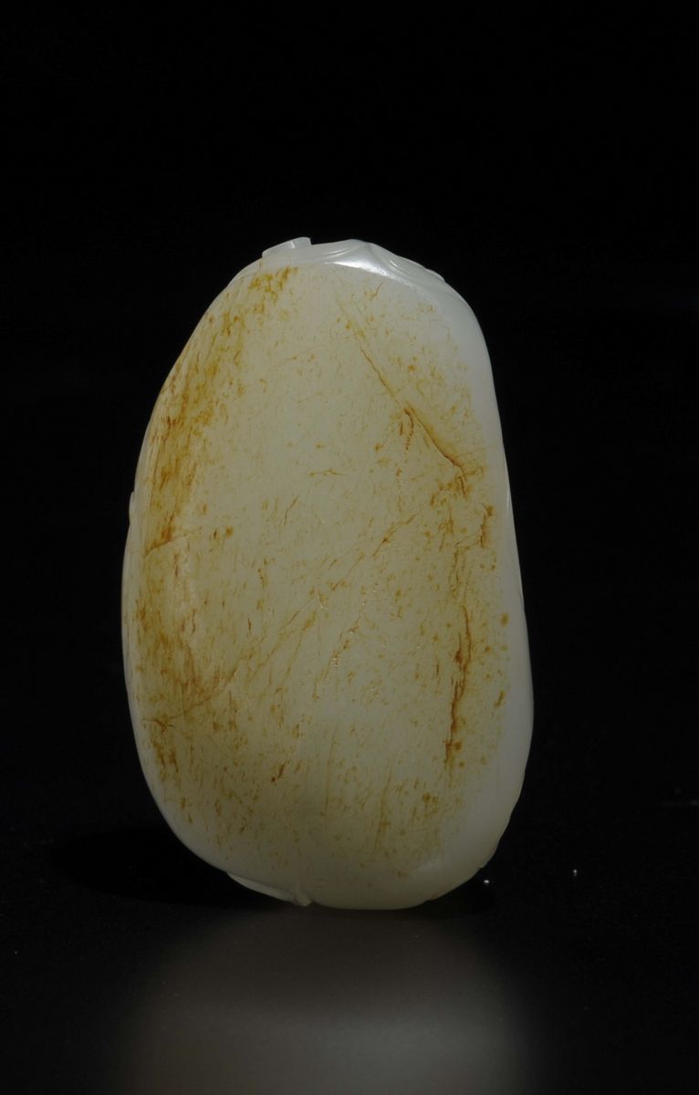 Piccola Giada Bianca con Doppie Zucche a Rilievo, Cina, Dinastia Qing, XIX Secolo