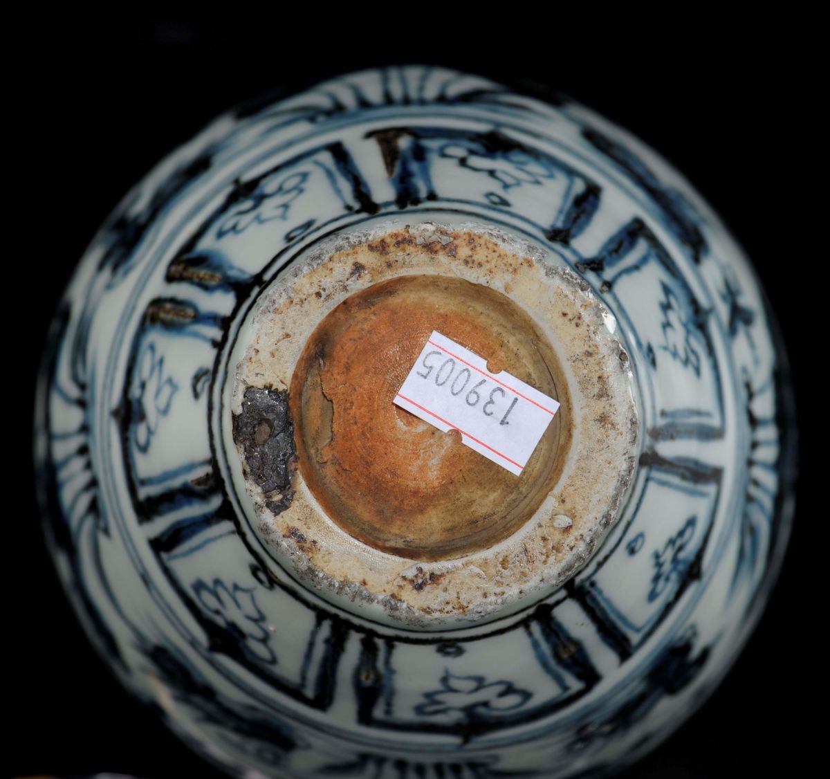 Piccola Giara in Porcellana Bianca e Blu a Decoro Naturalistico, Cina, XX Secolo
