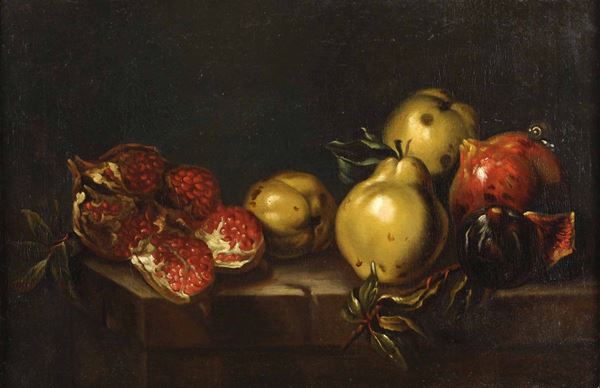 Michelangelo Cerquozzi (Roma 1602 - 1660) Natura morta di frutta