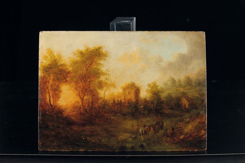 Scuola del XVIII secolo Paesaggio  - Asta Arredi dalle dimore degli eredi Ercole Marelli e altre provenienze - Cambi Casa d'Aste