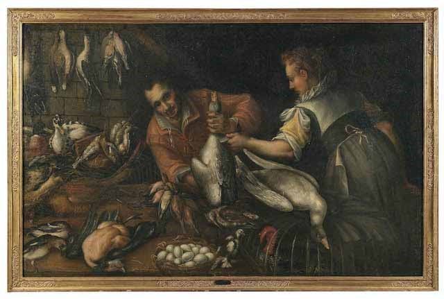 Scuola Cremonese del XVI secolo Venditore di pollame  - Asta Fine Art Selection - Cambi Casa d'Aste