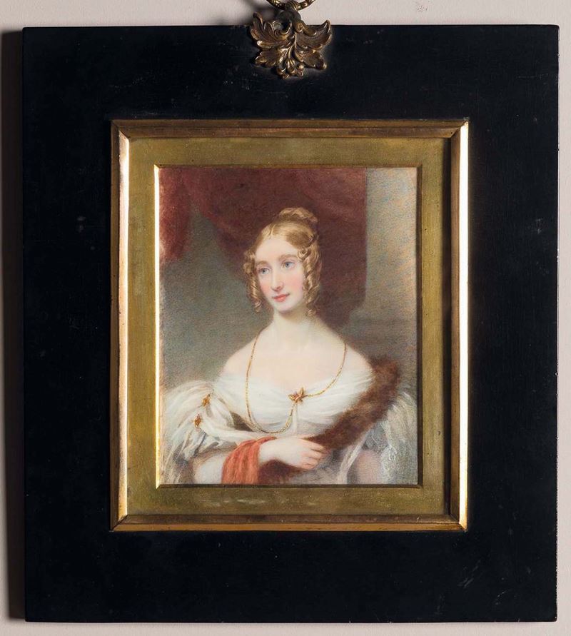 Scuola Inglese del XIX secolo Ritratto femminile  - Asta Fine Art Selection - Cambi Casa d'Aste