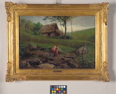 Achille Tominetti (1848-1917)contadina nelle Campagne