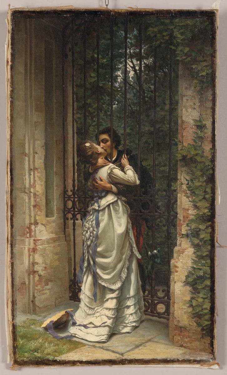 Silvio Allason (1843-1912) Il Bacio  - Asta Fine Art Selection - Cambi Casa d'Aste