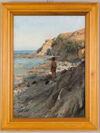 Ruggero Focardi (1864-1934)spiaggia a Castiglioncello