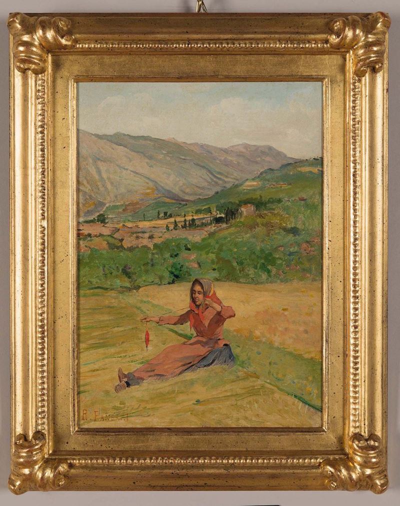 Ruggero Panerai (1862-1923) Contadina  - Asta Fine Art Selection - Cambi Casa d'Aste