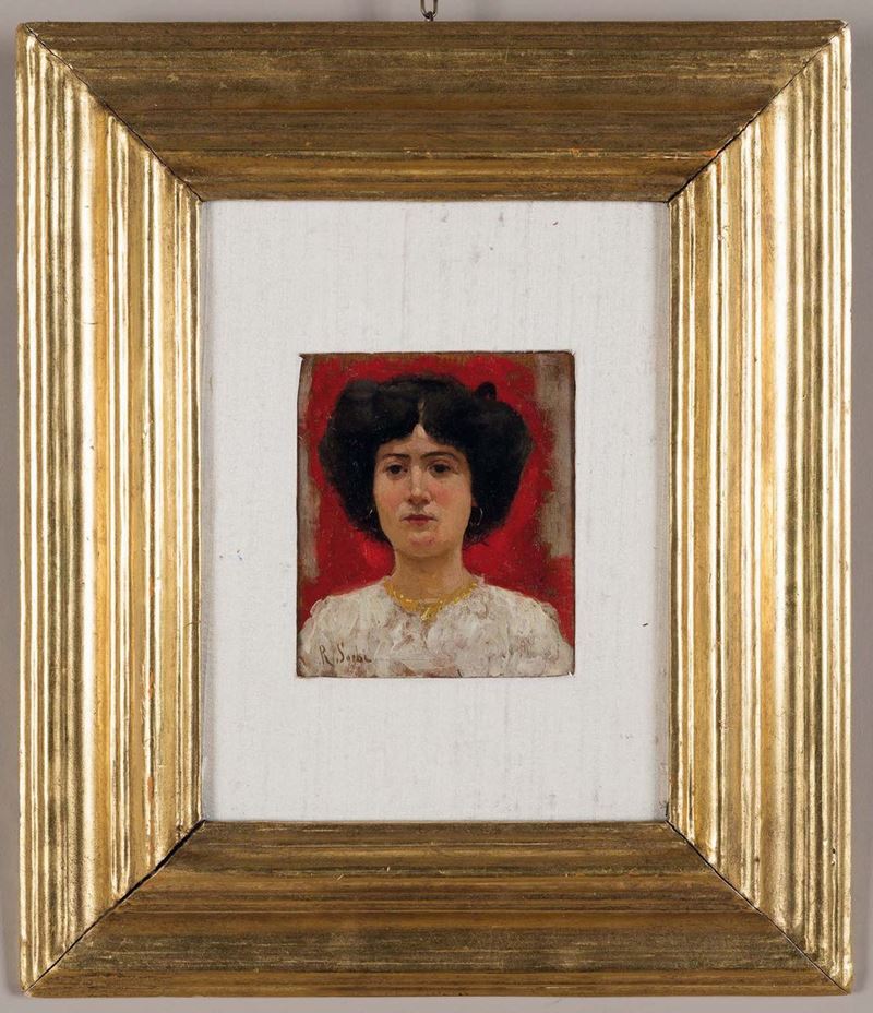 Raffaello Sorbi (1844-1931) Ritratto di ragazza  - Auction Fine Art Selection - Cambi Casa d'Aste