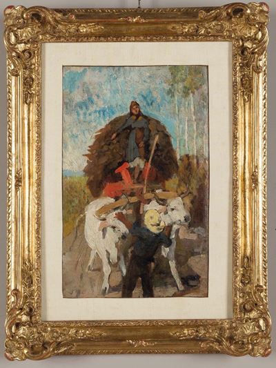 Francesco Gioli (1846-1922)scena Pastorale