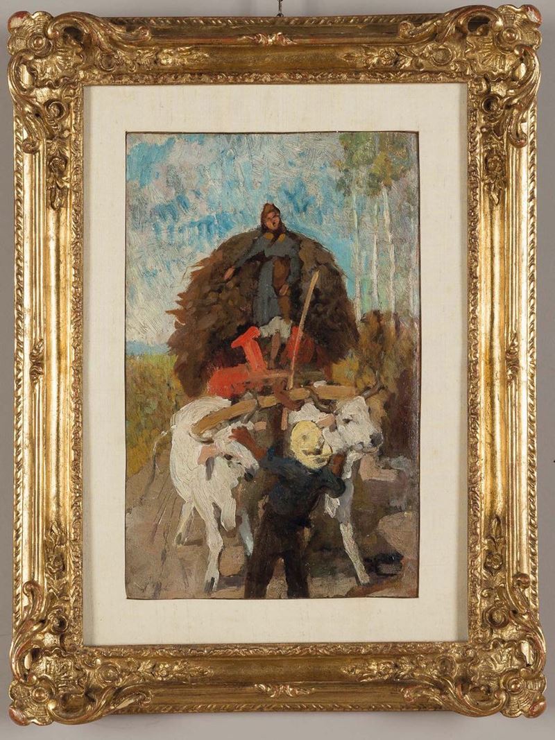Francesco Gioli (1846-1922) Scena pastorale  - Auction Fine Art Selection - Cambi Casa d'Aste