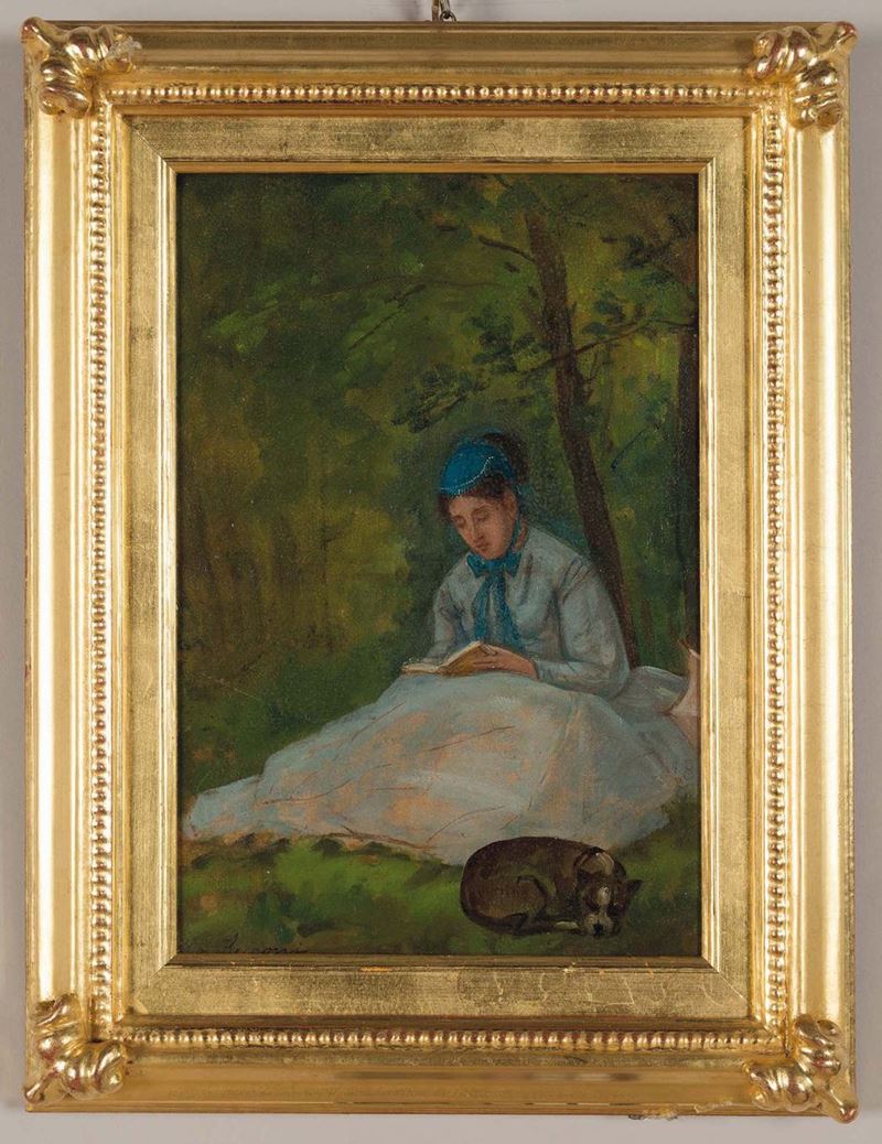 Eugenio Cecconi (1842-1903) Figura che legge  - Auction Fine Art Selection - Cambi Casa d'Aste
