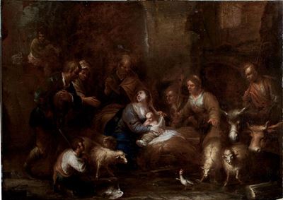 Francesco Cairo (milano 1607-1665)adorazione dei Pastori