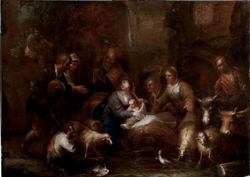 Giuseppe Palmieri (1677-1740) Adorazione dei pastori  - Asta Antiquariato - Cambi Casa d'Aste