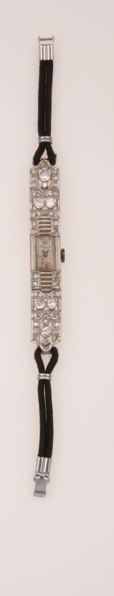 Orologio per Signora in Platino con Diamanti