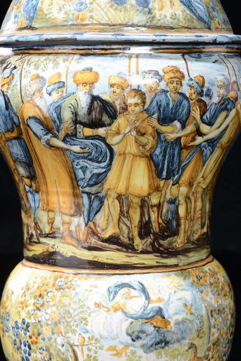 Grande Vaso con Coperchio Castelli, Francesco Antonio Saverio Grue (attr.), Circa 1720-1740