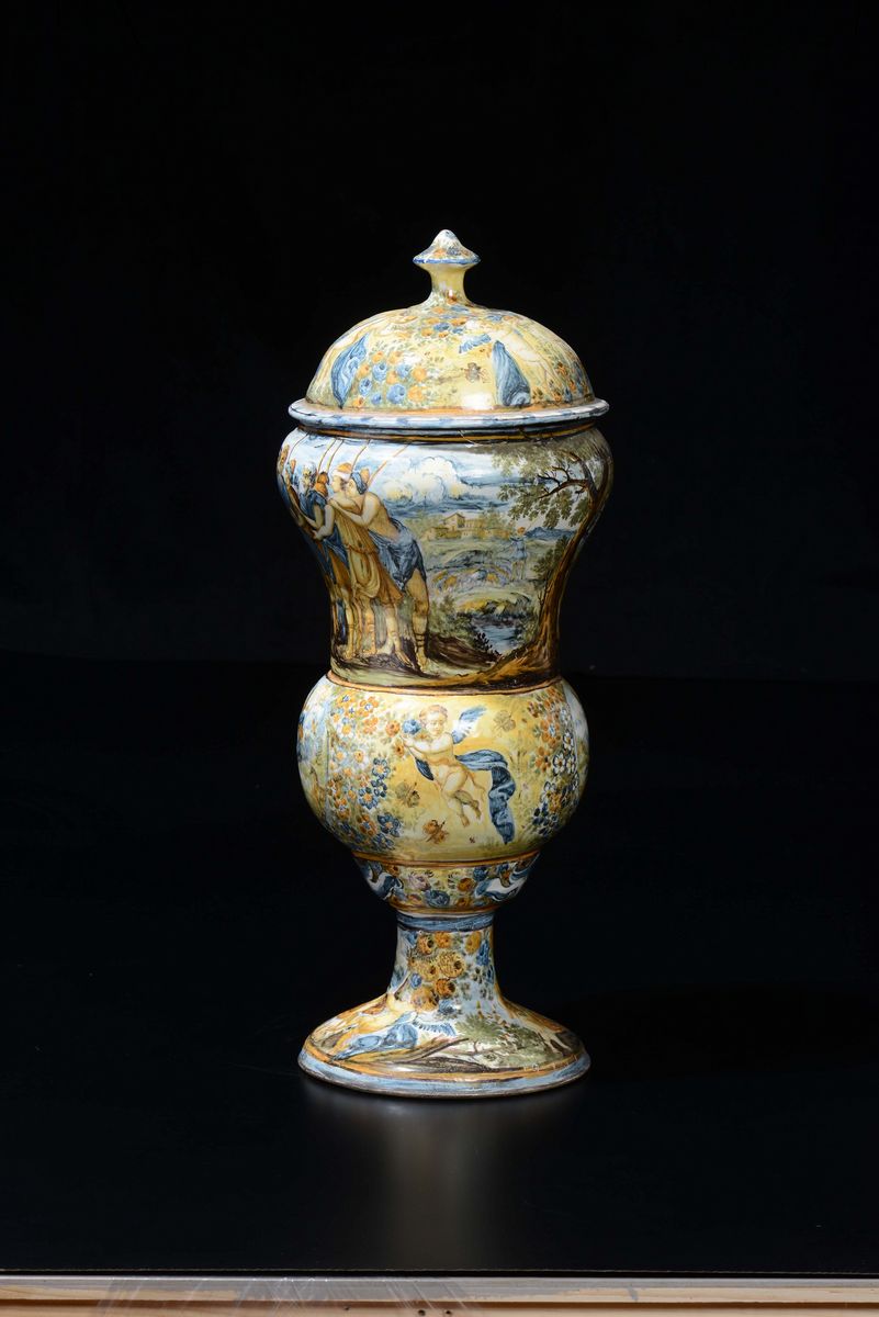 Grande Vaso con Coperchio Castelli, Francesco Antonio Saverio Grue (attr.), Circa 1720-1740