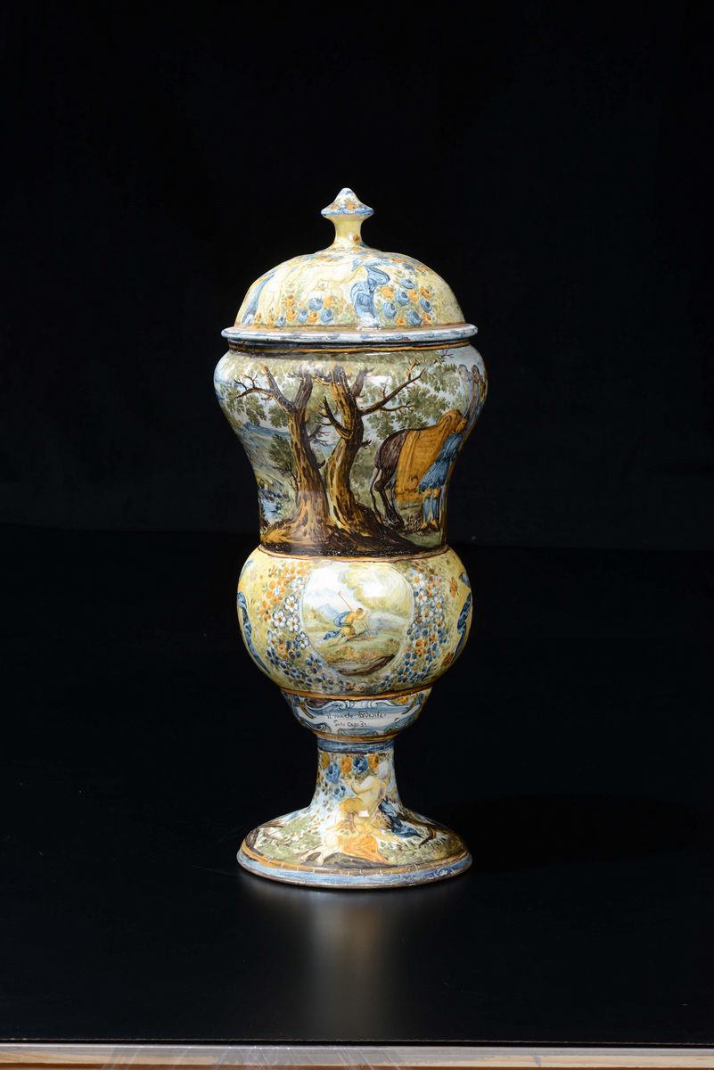 Grande Vaso con Coperchio Castelli, Francesco Antonio Saverio Grue (attr.), Circa 1720-1740